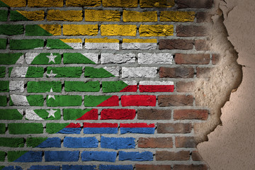 Dark brick wall with plaster - Comoros