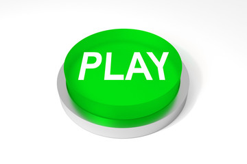 glossy green round button play