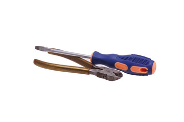 Screwdriver and pliers.