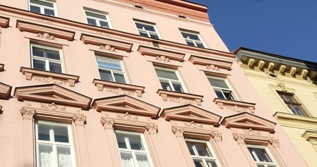 Obraz premium facade of an ancient building with large Windows