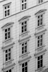 windows of the old palace of the European city
