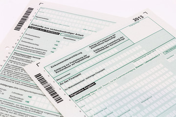 Obraz premium Formularz zeznania podatkowego