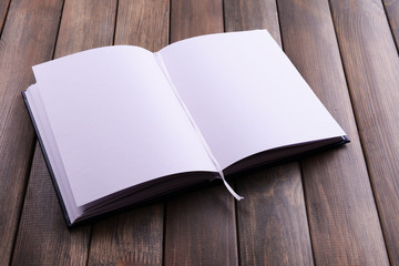 Notebook on table close-up