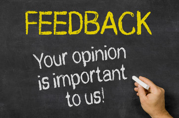 Fototapeta premium Feedback - Your opinion is important to us