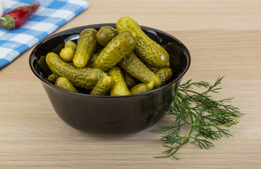 Marinated small cucumber