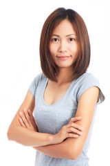 Asian Girl isolated on white background