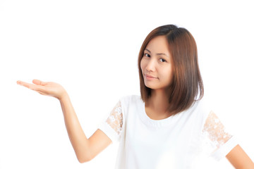 Asian Girl isolated on white background