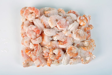Fototapeta na wymiar Tiefgefrorene Shrimps