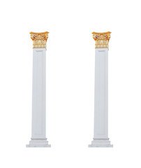 architectural columns on a white background