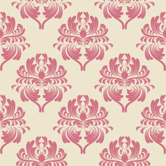 damask pattern. vector seamless wallpaper. flower background