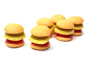 Colorful jelly hamburgers