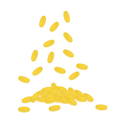 Picture gold coins without gradient.