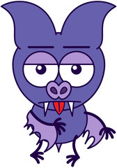 Purple bat expressing apathy
