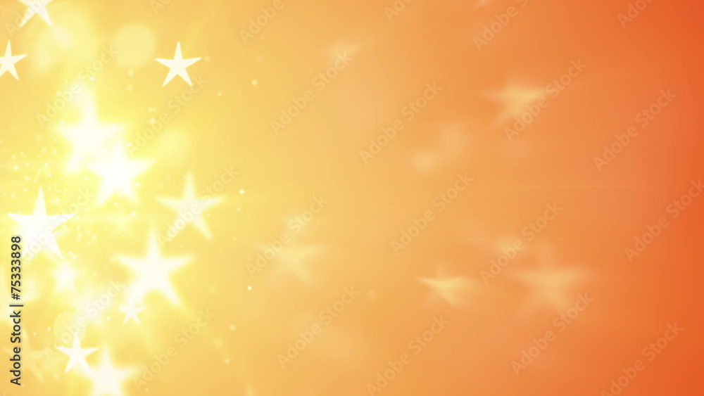 Poster orange stars bokeh shallow dof loopable background