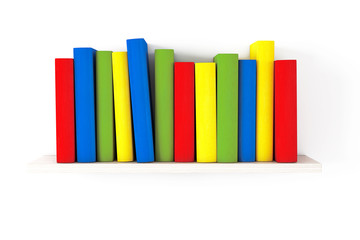 Book shelf with Multicolour books