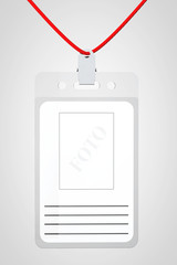 Identification card with place for photo and text