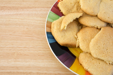 Homemade sugar cookies on plate