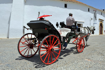 Coche de caballos, Ronda, Málaga, España