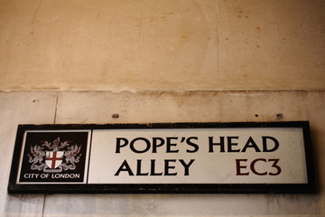 Pope's head alley london street sign