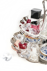 Perfume Bottles on plateau