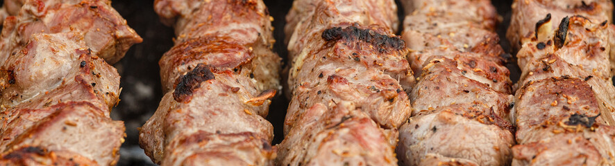 Meat  on a grill
