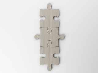 Wooden puzzle pieces