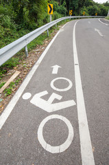Fototapeta premium Bicycle route sign