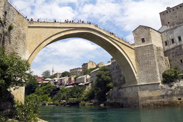 Fototapeta na wymiar The Old Bridge, Mostar, Bosnia-Herzegovina