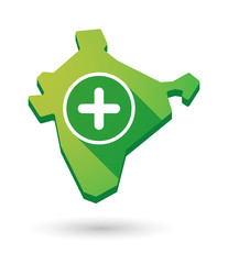 Obraz premium India map icon with a sum sign