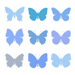 Obraz na płótnie Canvas set butterfly