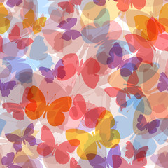 Fototapeta na wymiar colored seamless pattern butterfly