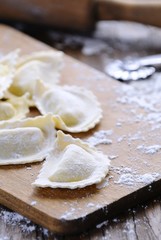 Preparing fresh ravioli..