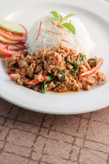 Thai Food Style: Rice topped