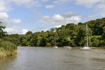boats on Tamar river, Cornwall