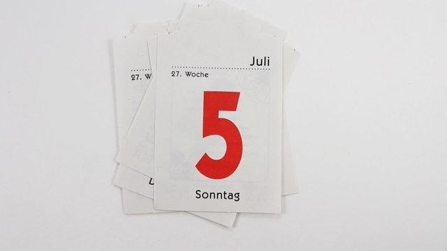 Alle Tage im Juli