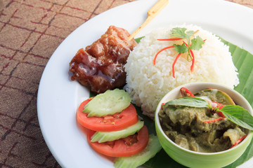 Thailand food Green curry Intense soup