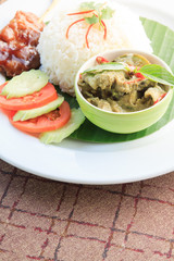 Thailand food Green curry Intense soup
