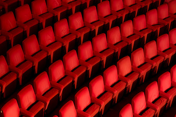 Empty theater chairs
