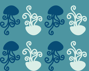 Abstract background jellyfish