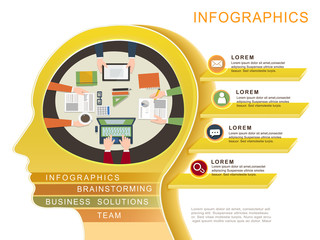 business concept infographic template design