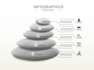 mental concept infographic template design