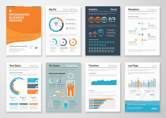 Infographic business elements and vector design illustrations