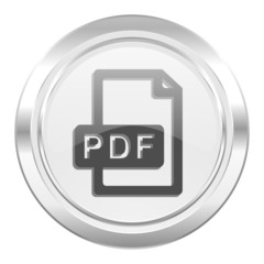 Obraz premium pdf file metallic icon