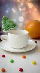 Christmas tree lollipop