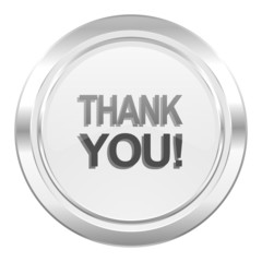 Fototapeta premium thank you metallic icon