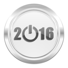 new year 2016 metallic icon new years symbol