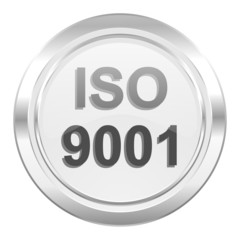 iso 9001 metallic icon
