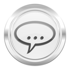 forum metallic icon chat symbol bubble sign