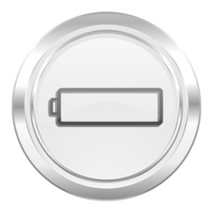 battery metallic icon charging symbol power sign