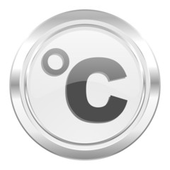 celsius metallic icon temperature unit sign